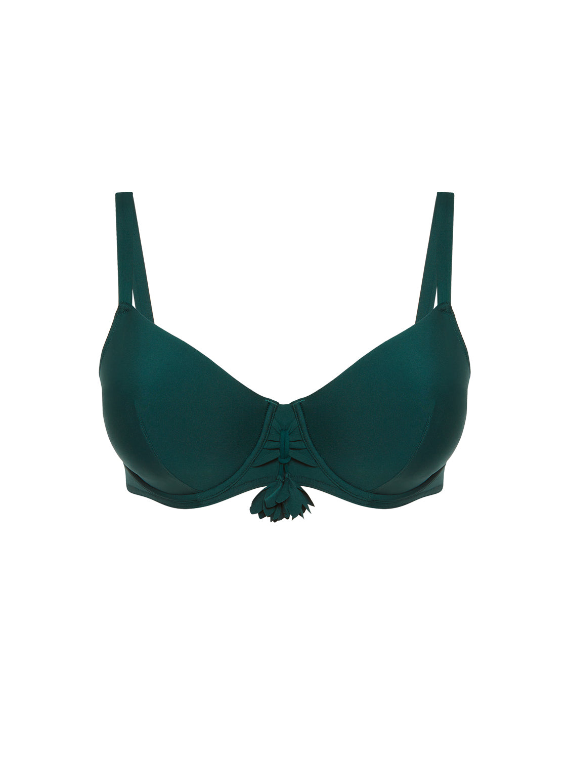 Underwired bikini top - Tropical Green