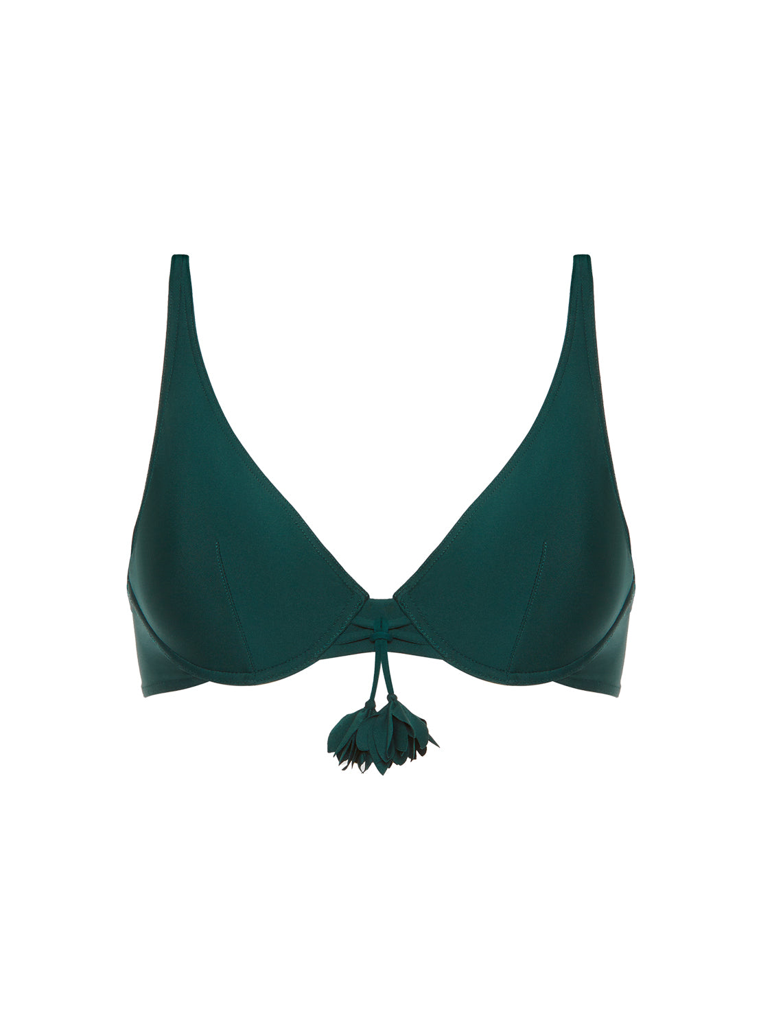 Push-up bikini top - Tropical Green