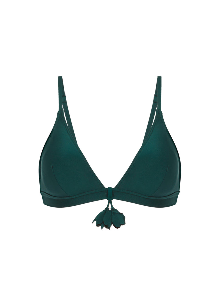 Wireless bikini triangle - Tropical Green