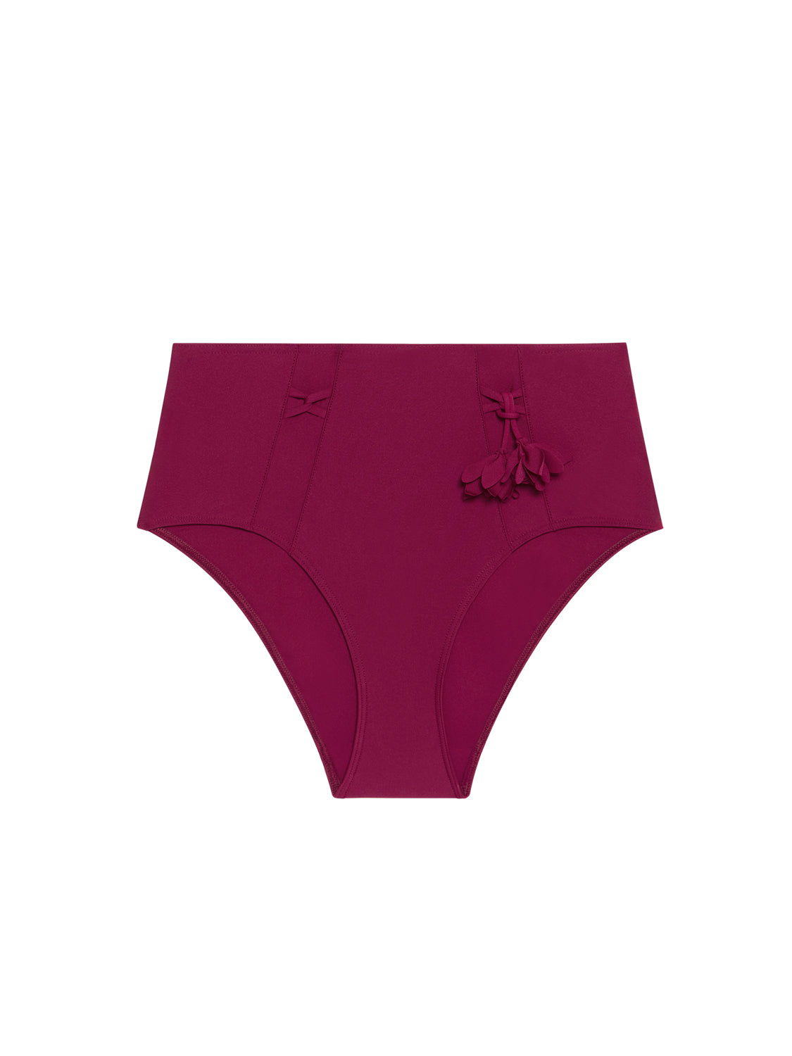 High-waist bikini brief - Cranberry