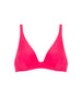 Underwired triangle bikini bra - Lipstick
