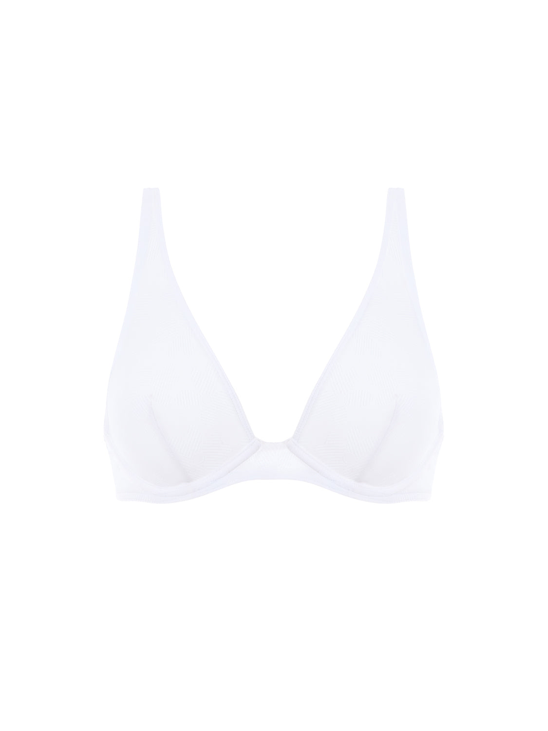 Underwired triangle bikini - White