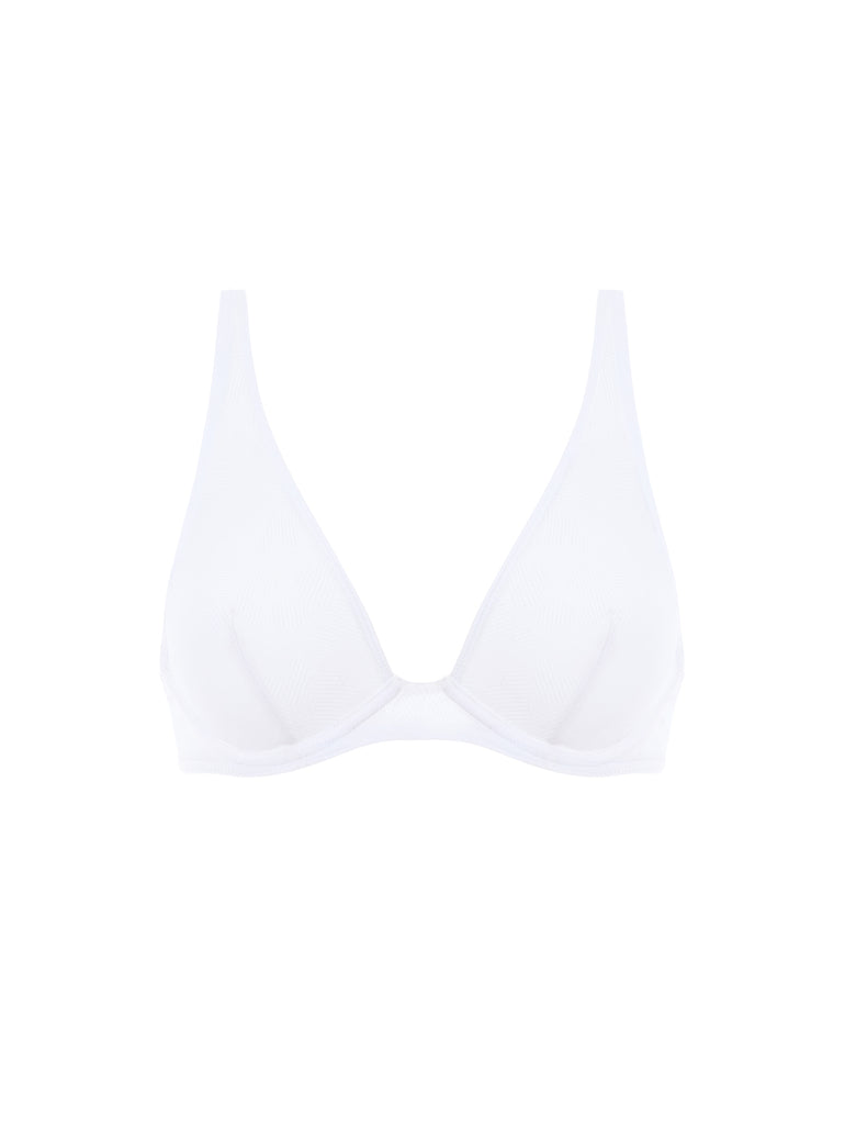 Underwired triangle bikini - White