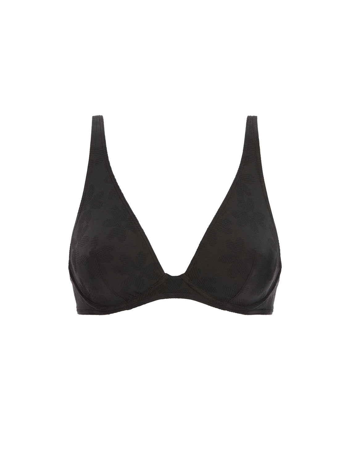 Underwired triangle bikini - Black