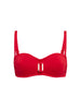 Underwired bandeau bikini top - Scarlet