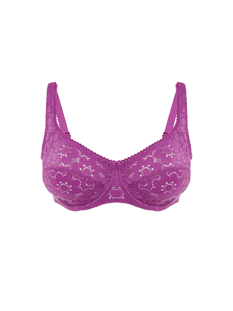 Plunging full cup bra - Divine Purple
