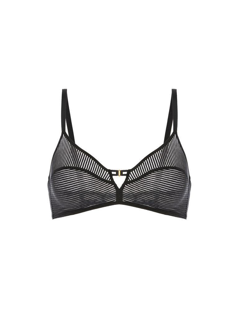 Soft cup triangle bra - Black