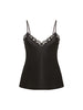 Top with embroidery - Black