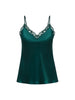 Top with embroidery - Emerald green