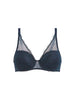 Squared neckline spacer bra - Sapphire