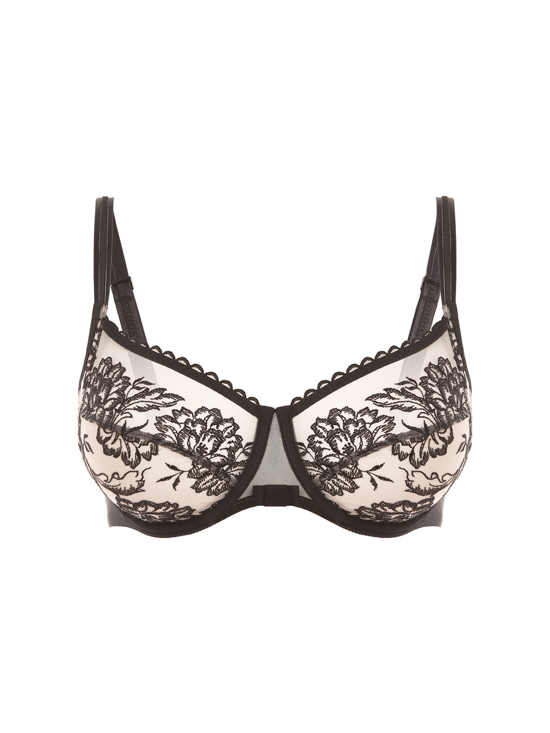 Squared neckline full cup bra - Light Tatoo
