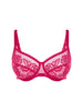 Squared neckline full cup bra - Cranberry