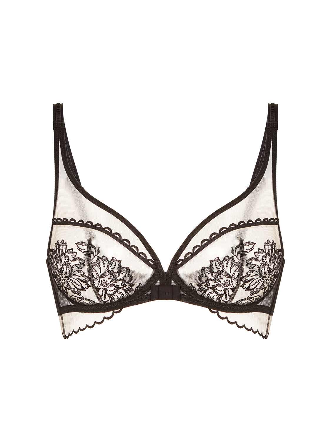 Plunging underwired bra - Light Tatoo