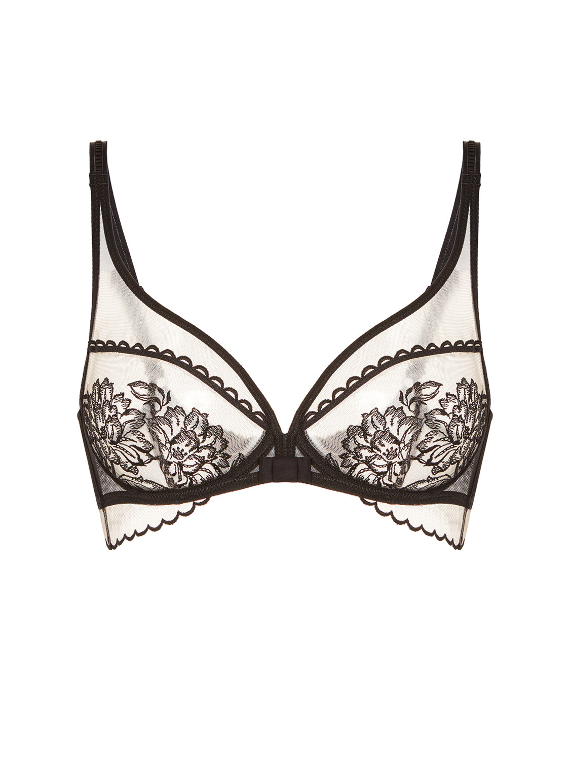 Plunging underwired bra - Light Tatoo