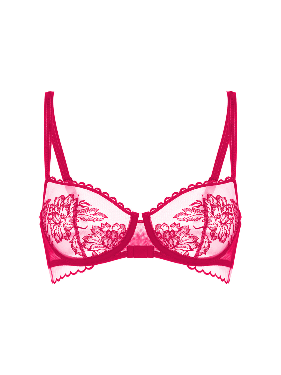 Half cup bra - Cranberry