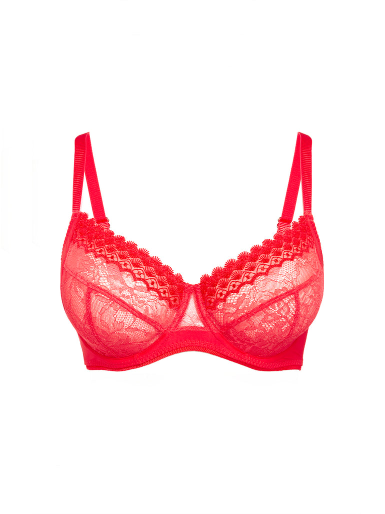 Full cup support bra - Flamingo