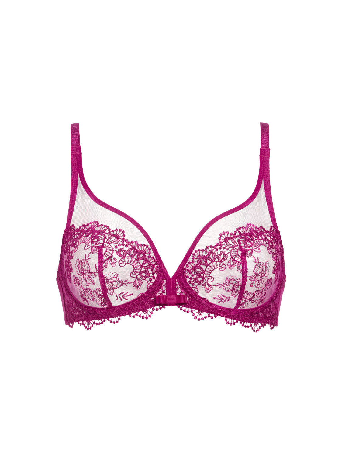Plunging underwired bra - Desire Pink