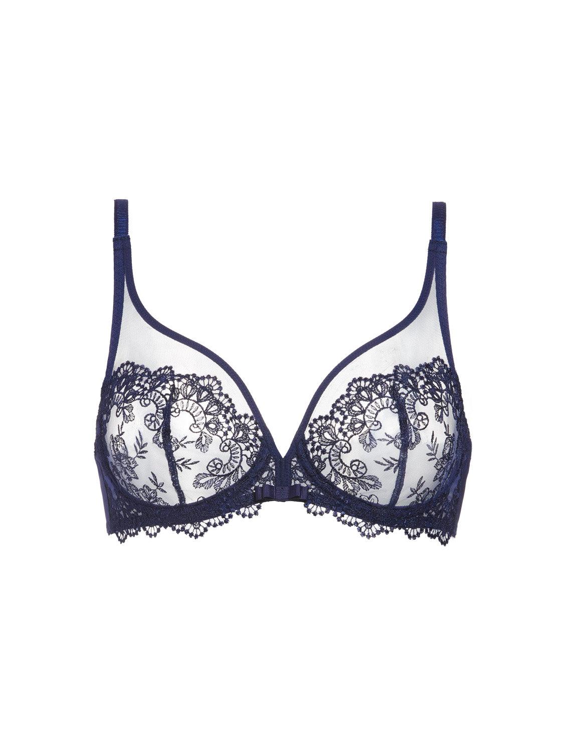 Plunging underwired bra - Midnight