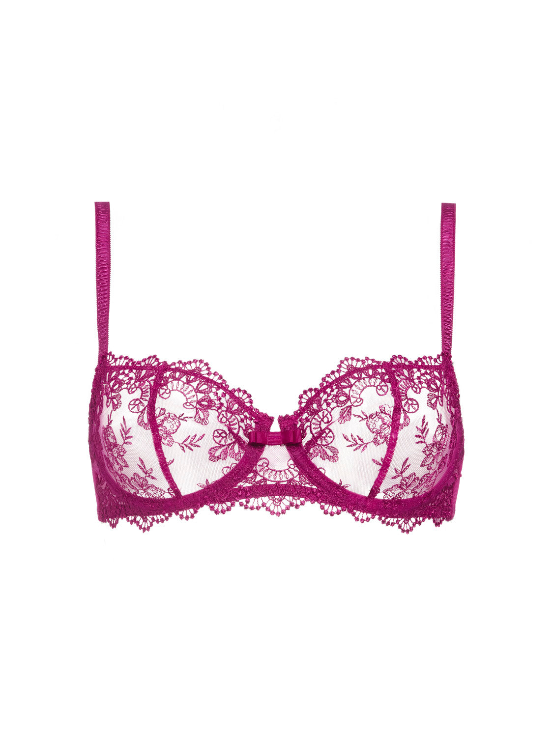 Half cup support bra - Desire Pink