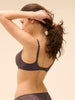 Structured wireless bra - Graphite Grey
