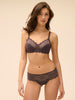 Structured wireless bra - Graphite Grey