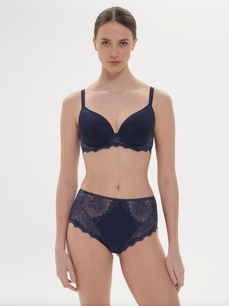 Spacer plunge bra - Ink Blue