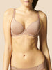 3D plunge bra - Coco brown