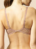 3D plunge bra - Coco brown