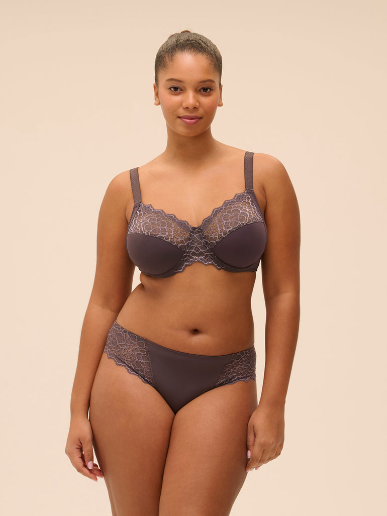Full cup support bra - Graphite Grey