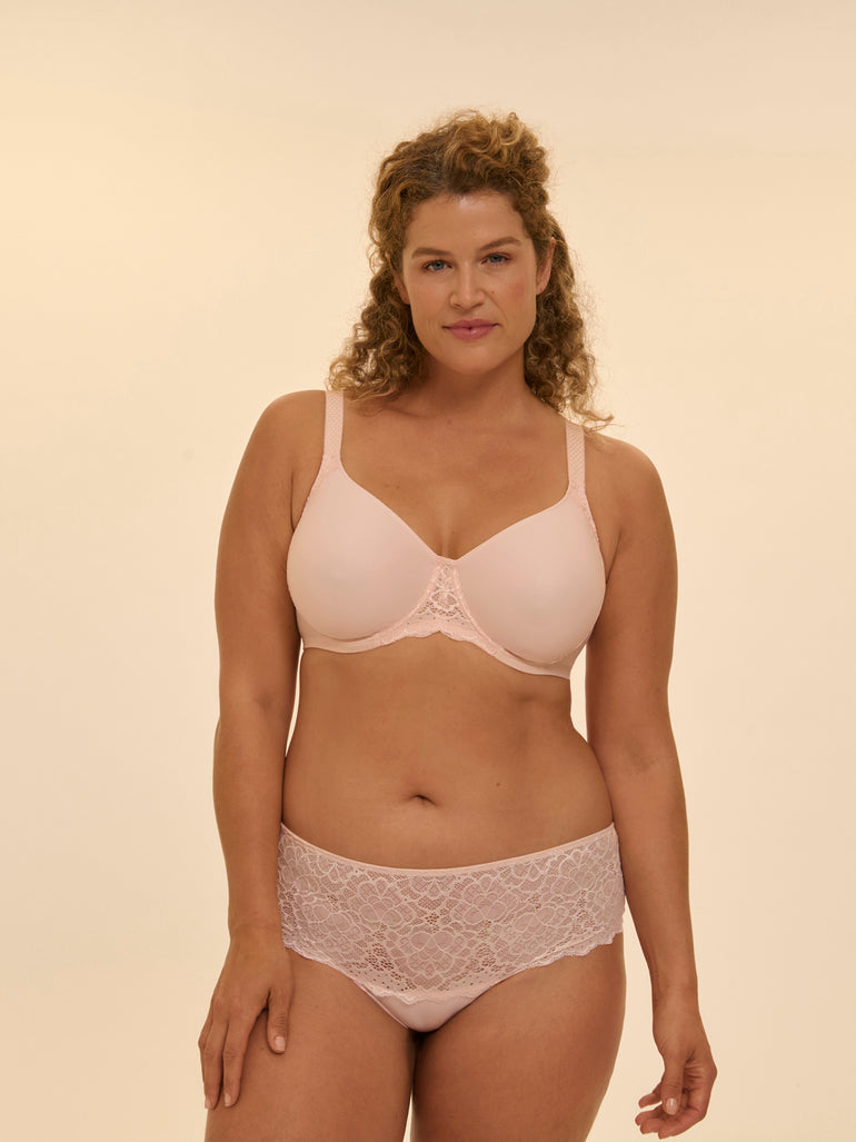 Rigid moulded bra - Blush