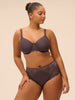 Moulded rigid underwired bra - Graphite Grey
