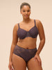 Moulded rigid underwired bra - Graphite Grey