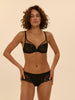 Full cup plunge bra - Black