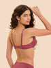 Plunging underwired bra - Rose sandalwood