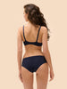 Plunging underwired bra - Sapphire
