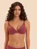 Plunging push-up bra - Rose sandalwood