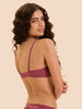 Plunging push-up bra - Rose sandalwood
