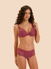 Plunging push-up bra - Rose sandalwood