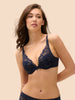 Plunging push-up bra - Sapphire