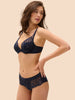 Plunging push-up bra - Sapphire