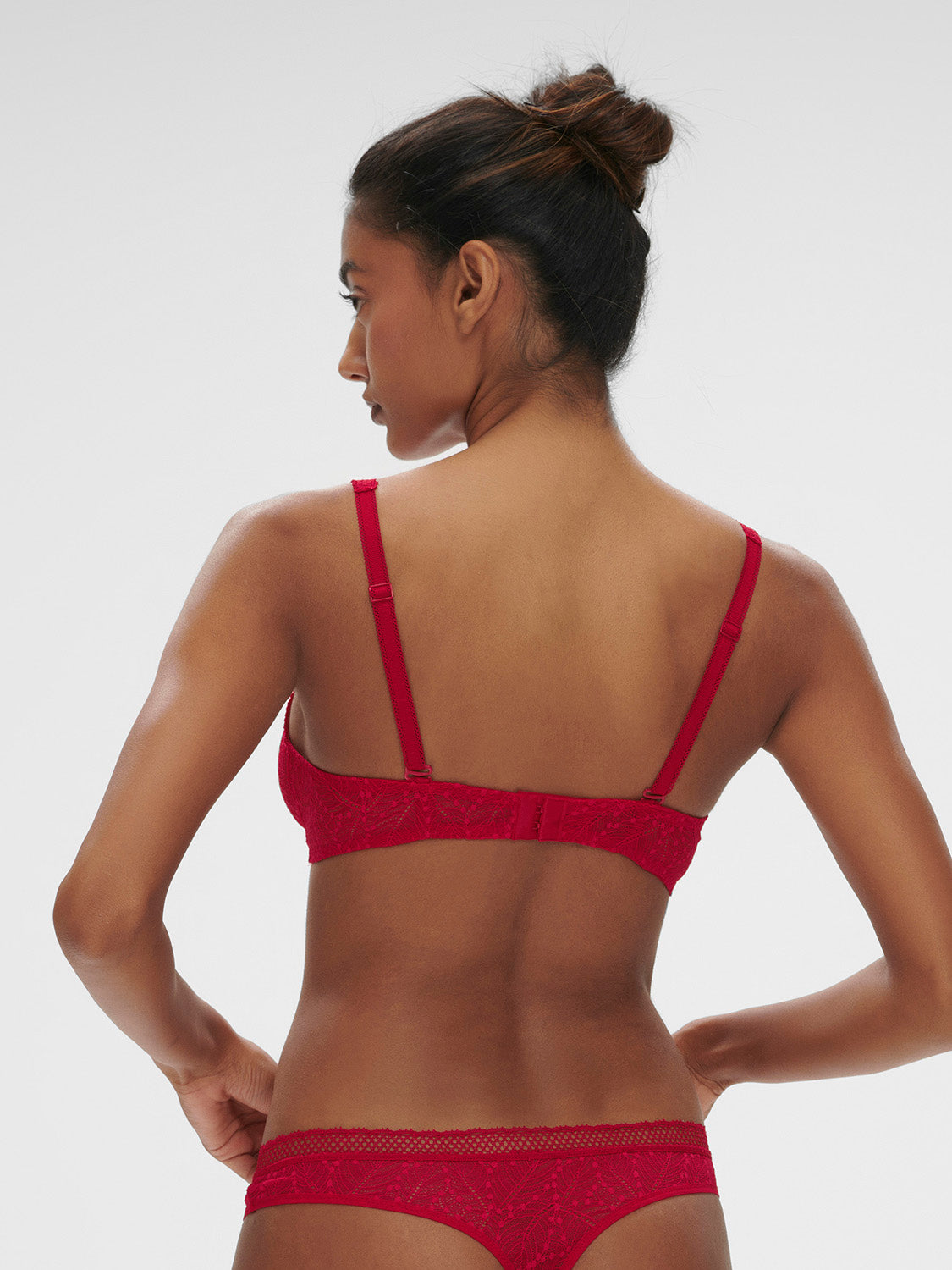 Structured wireless bra - Ruby pink