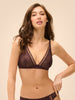Structured wireless bra - Dark Brown