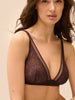 Structured wireless bra - Dark Brown