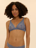 Structured wireless bra - Chambray Blue