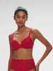 Spacer plunge bra - Ruby pink