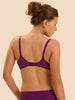 Plunging moulded underwired bra - Blackberry