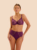 High-waist brief - Blackberry