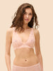 Soft cup triangle bra - Petal Powder