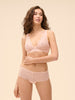 Soft cup triangle bra - Petal Powder