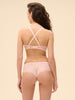 Soft cup triangle bra - Petal Powder
